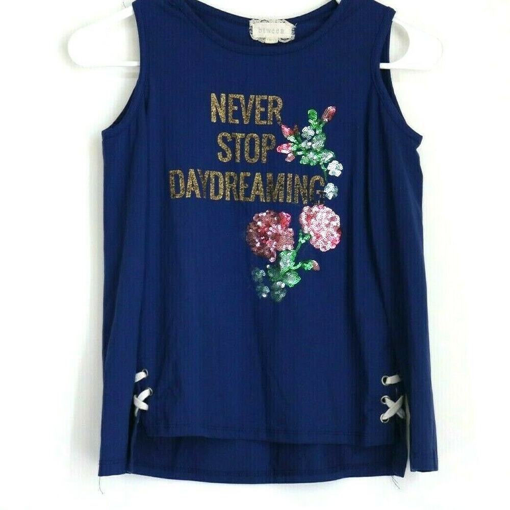 Btween Girl’s Never Top Dreaming Graphic Tank Top Kid’s Youth Size 10/12